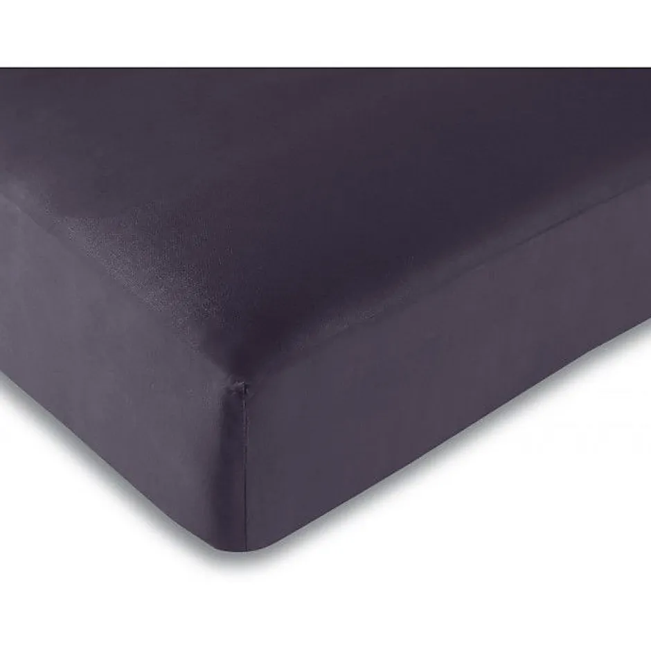 Univers Décor 1 Acheté + 1 Offert / 2 Draps housse Prune 180 x 200 cm - Violet - 180 x 200 cm "King size"