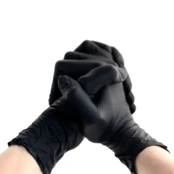 D-Work 1000 Gants Nitrile Noirs Non Poudrés Taille S (6/7) Résistants et Confortables Usage Alimentaire ou Professionnel - Hot