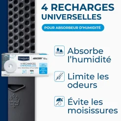 Starwax 4 recharges de 500g universelles pour absorbeur d'humidité