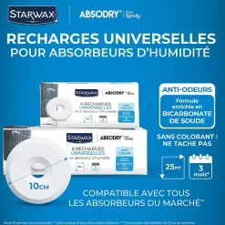 Starwax 6 recharges de 500g universelles pour absorbeur d'humidité New