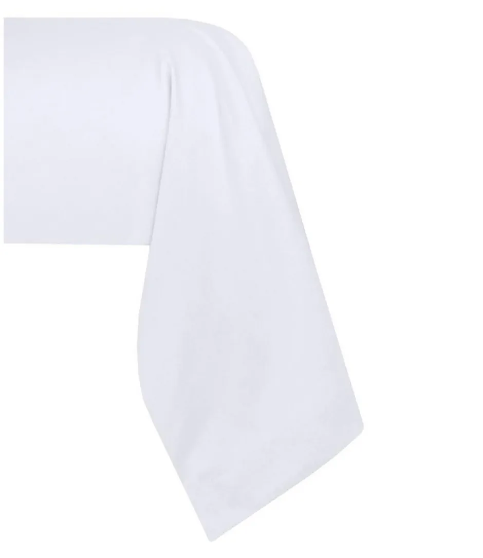 Eden 1 Taie de traversin percale de coton uni 45 x 185 cm Elysee blanc