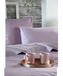 Eden 1 Taie de traversin percale de coton uni 45 x 185 cm Elysee violet Sale