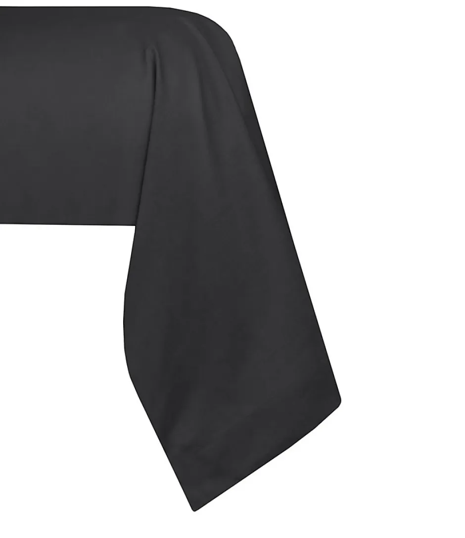 Eden 1 Taie de traversin percale de coton uni 45 x 185 cm Elysee anthracite Online