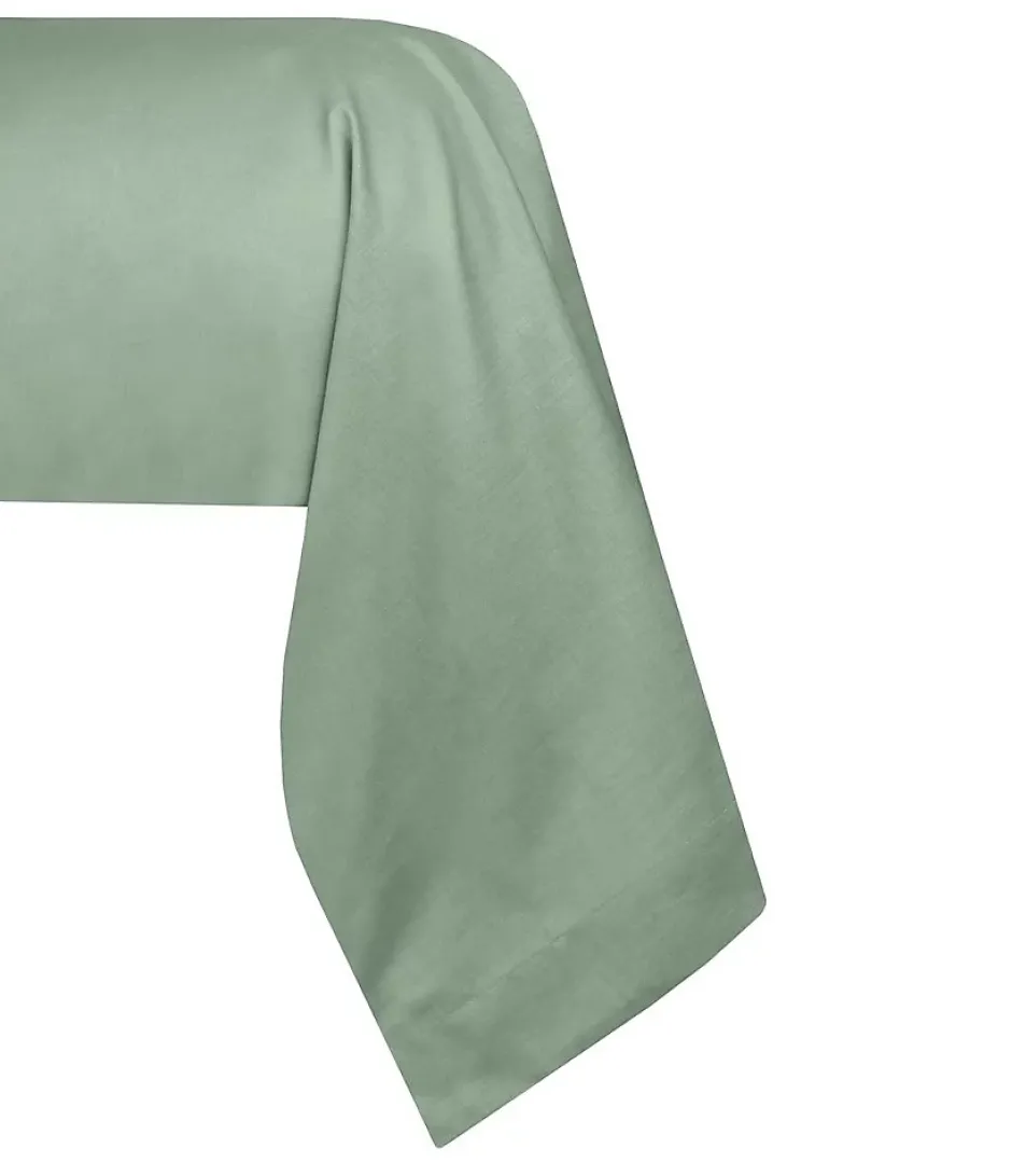 Eden 1 Taie de traversin percale de coton uni 45 x 185 cm Elysee vert New