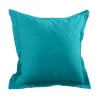 Eden 1 Taie d'39oreiller coton uni 65 x 65 cm Alice bleu canard
