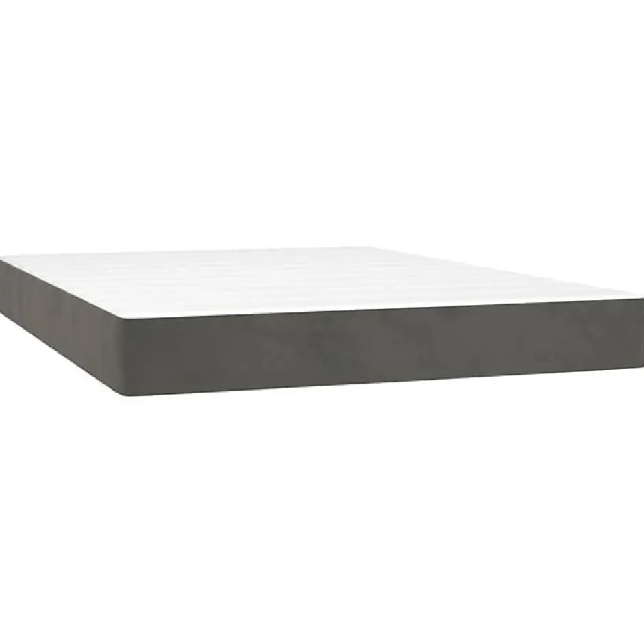 Vidaxl 347809 Matelas de lit à ressorts ensachés Gris foncé 140x200 cm epaisseur 20 cm