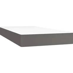 Vidaxl 347746 Matelas de lit à ressorts ensachés Gris 100x200x20cm Similicuir Sale