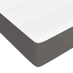 Vidaxl 347746 Matelas de lit à ressorts ensachés Gris 100x200x20cm Similicuir Sale