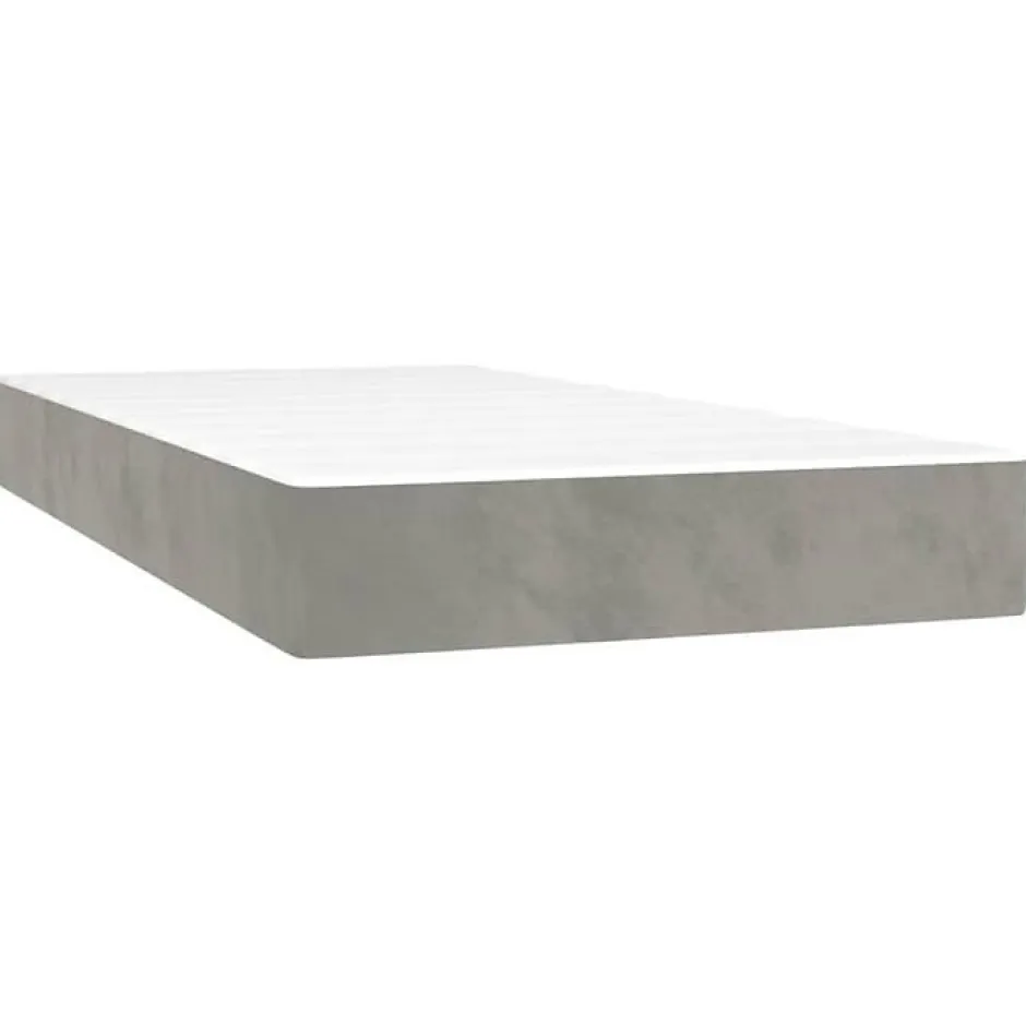 Vidaxl 347748 Matelas de lit à ressorts ensachés Gris clair 100x200x20 cm