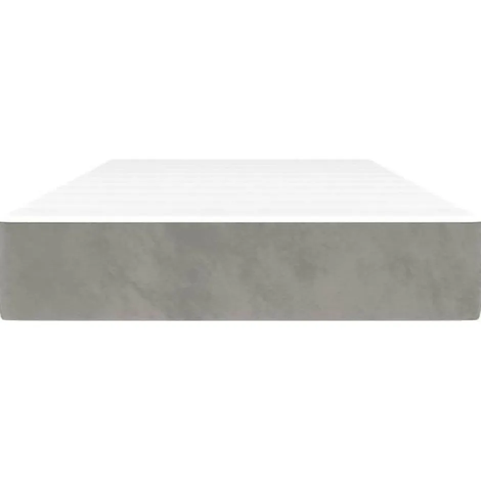 Vidaxl 347748 Matelas de lit à ressorts ensachés Gris clair 100x200x20 cm