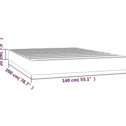 Vidaxl 347799 Matelas de lit à ressorts ensachés Crème 140x200 cm epaisseur 20 cm Tissu