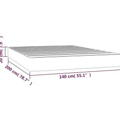 Vidaxl 347811 Matelas de lit à ressorts ensachés Vert foncé 140x200 cm epaisseur 20 cm Hot