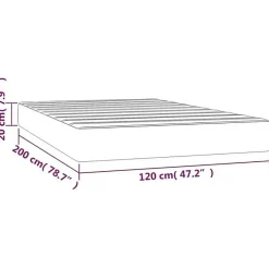 Vidaxl 347772 Matelas de lit à ressorts ensachés Bleu foncé 120x200x20 cm