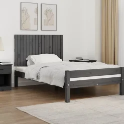 Vidaxl 824825 Tête de lit murale Gris 108x3x60 cm Bois massif de pin Clearance