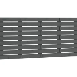 Vidaxl 824730 Tête de lit murale Gris 126x3x63 cm Bois massif de pin