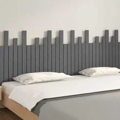 Vidaxl 824780 Tête de lit murale Gris 204x3x80 cm Bois massif de pin New
