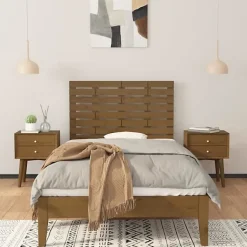 Vidaxl 824746 Tête de lit murale Marron miel 81x3x63 cm Bois massif de pin