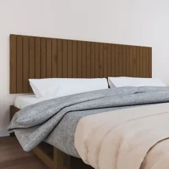 Vidaxl 824831 Tête de lit murale Marron miel 204x3x60 cm Bois massif de pin