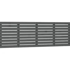 Vidaxl 824720 Tête de lit murale Gris 206x3x63 cm Bois massif de pin Clearance