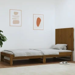 Vidaxl 824856 Tête de lit murale Marron miel 82,5x3x60 cm Bois massif de pin