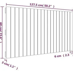 Vidaxl 824838 Tête de lit murale 127,5x3x60 cm Bois massif de pin