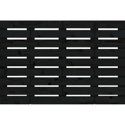 Vidaxl 824747 Tête de lit murale Noir 81x3x63 cm Bois massif de pin