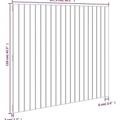Vidaxl 824939 Tête de lit murale Blanc 127,5x3x110 cm Bois massif de pin Discount