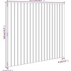 Vidaxl 824939 Tête de lit murale Blanc 127,5x3x110 cm Bois massif de pin Discount