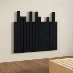 Vidaxl 824787 Tête de lit murale Noir 95,5x3x80 cm Bois massif de pin New