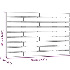 Vidaxl 824727 Tête de lit murale Noir 96x3x63 cm Bois massif de pin Hot