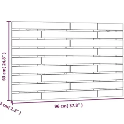 Vidaxl 824727 Tête de lit murale Noir 96x3x63 cm Bois massif de pin Hot
