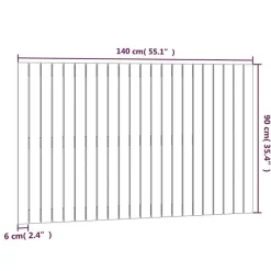 Vidaxl 824921 Tête de lit murale Marron miel 140x3x90 cm Bois massif de pin Discount