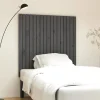 Vidaxl 824925 Tête de lit murale Gris 108x3x110 cm Bois massif de pin