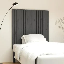 Vidaxl 824925 Tête de lit murale Gris 108x3x110 cm Bois massif de pin