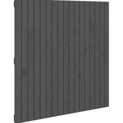 Vidaxl 824925 Tête de lit murale Gris 108x3x110 cm Bois massif de pin