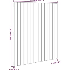 Vidaxl 824936 Tête de lit murale Marron miel 95,5x3x110 cm Bois massif de pin Outlet