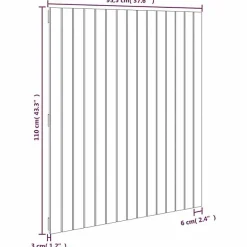Vidaxl 824936 Tête de lit murale Marron miel 95,5x3x110 cm Bois massif de pin Outlet