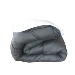 Abeil Couette Bicolore - 140 x 200 cm - Blanc et gris