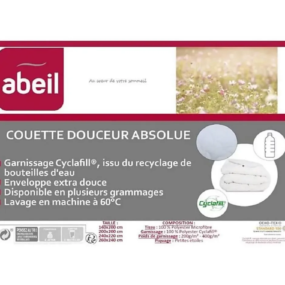 Abeil Couette chaude Douceur Absolue 220x240 cm blanc Best