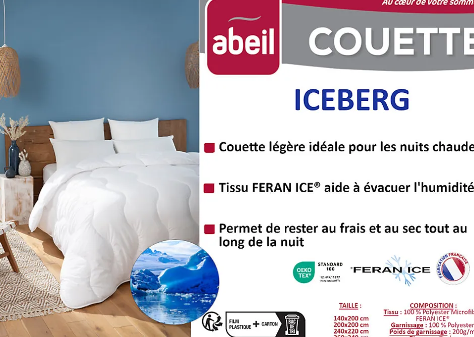 Abeil Couette légere ICEBERG 140x200cm