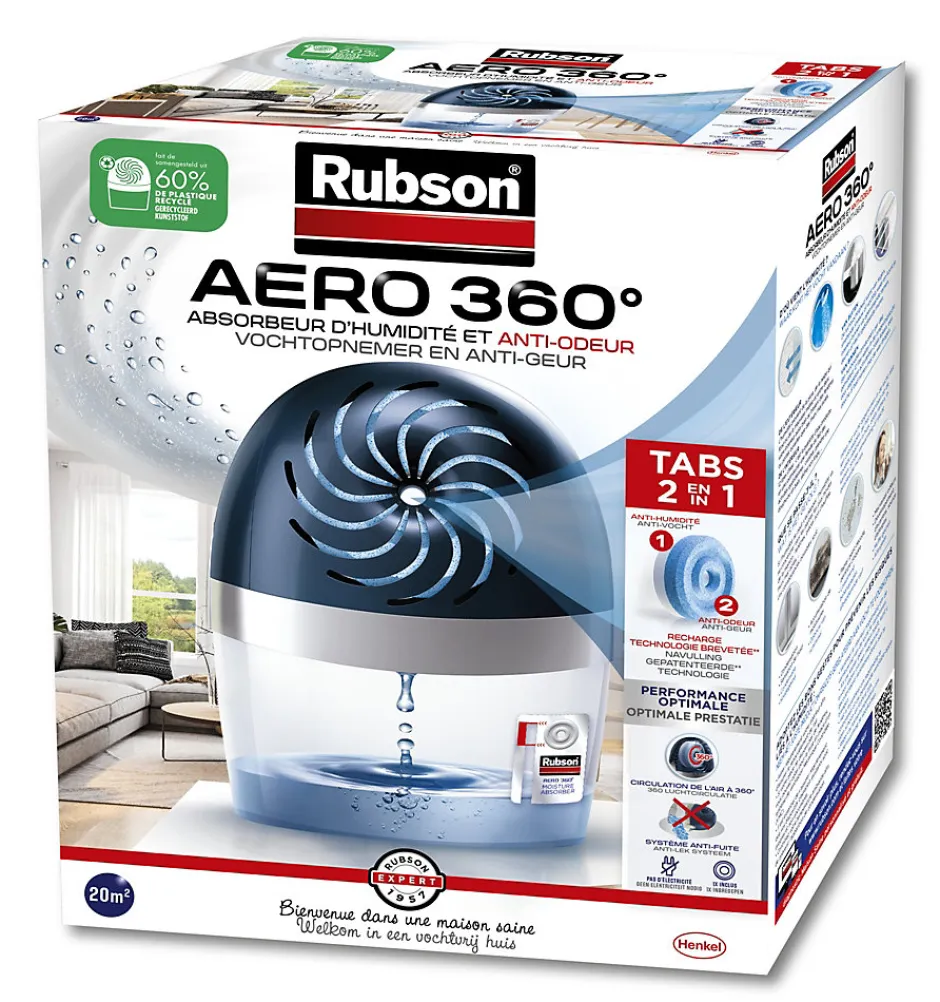 Rubson Absorbeur d'humidité AERO 360 20m²
