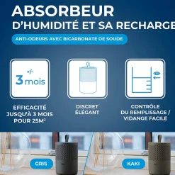 Starwax Absorbeur d'humidité compact 25m² + 1 tablette 500g