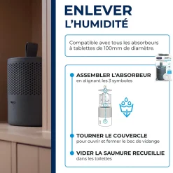 Starwax Absorbeur d'humidité compact 25m² + 1 tablette 500g