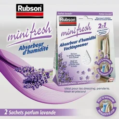 Rubson Absorbeur d'humidité Mini fresh lavande 2x50g Sale