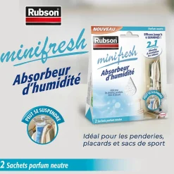 Rubson Absorbeur d'humidité Mini fresh neutre 2x50g