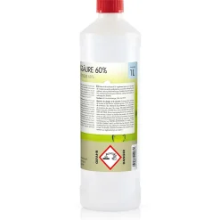 Höfer Chemie Acide Acétique 60 %, 1 x 1 L : Nettoyant Concentré, Et Économique Pour Un Usage Ménager Polyvalent