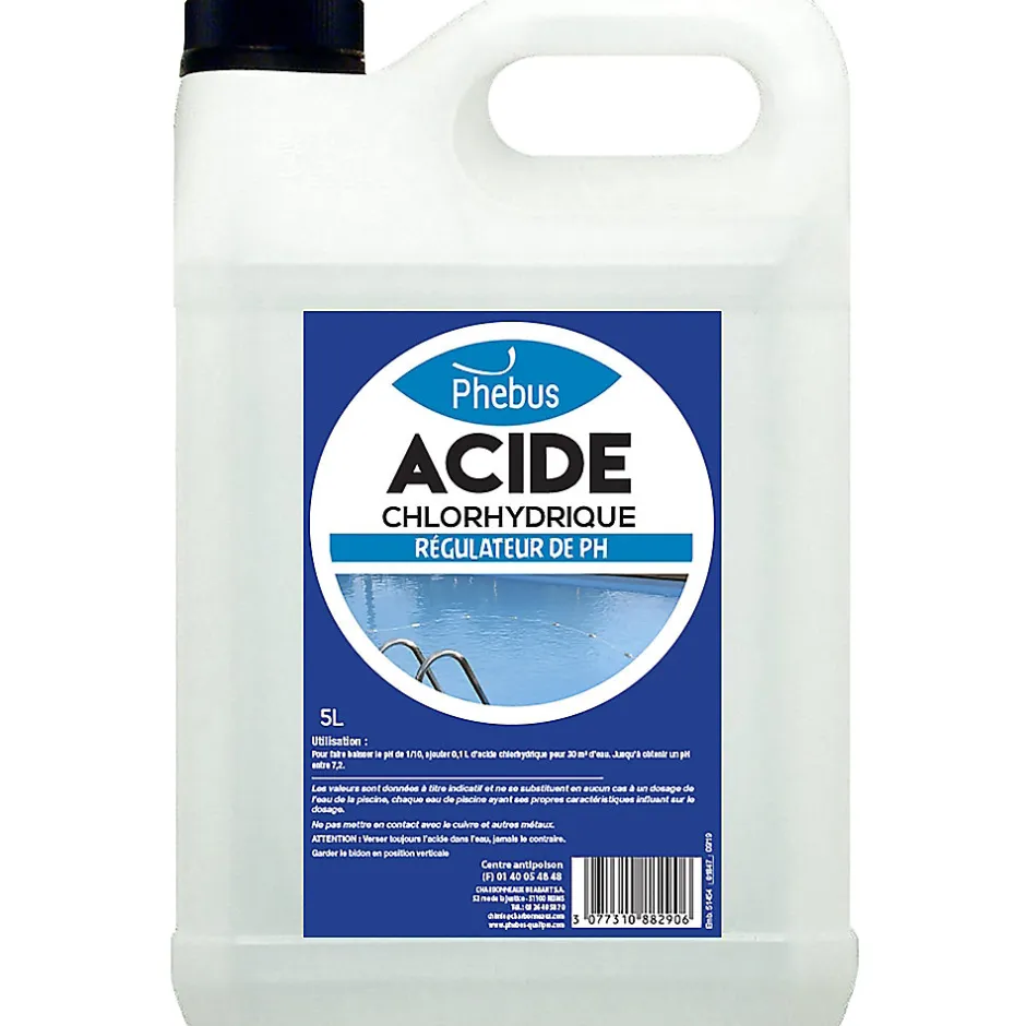 Phebus Acide chlorhydrique détartrant puissant 5L