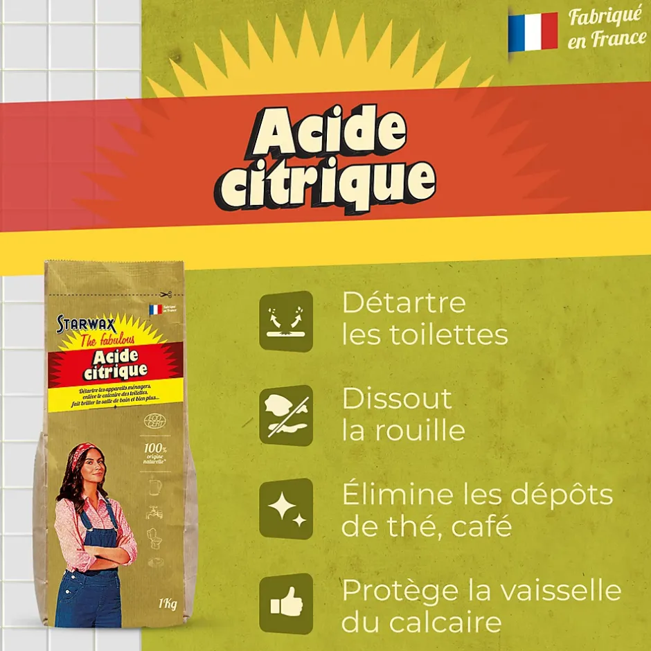 Starwax Acide citrique The fabulous 1kg Discount