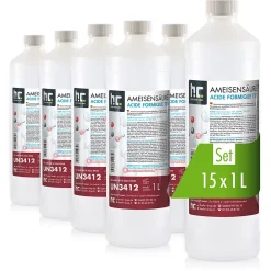 Höfer Chemie Acide Formique 75 % 6 x 1 L, Puissant Nettoyant Technique Pour Détartrage, Décapage Et Traitement Du Cuir Hot
