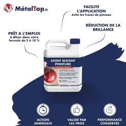 Metaltop Agent Matant Peinture - 5 L - Métaltop Outlet